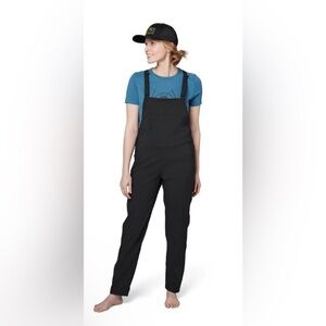 Flylow Life Bib Active Stretch Hiking Outdoor Overalls Black Women’s Size S